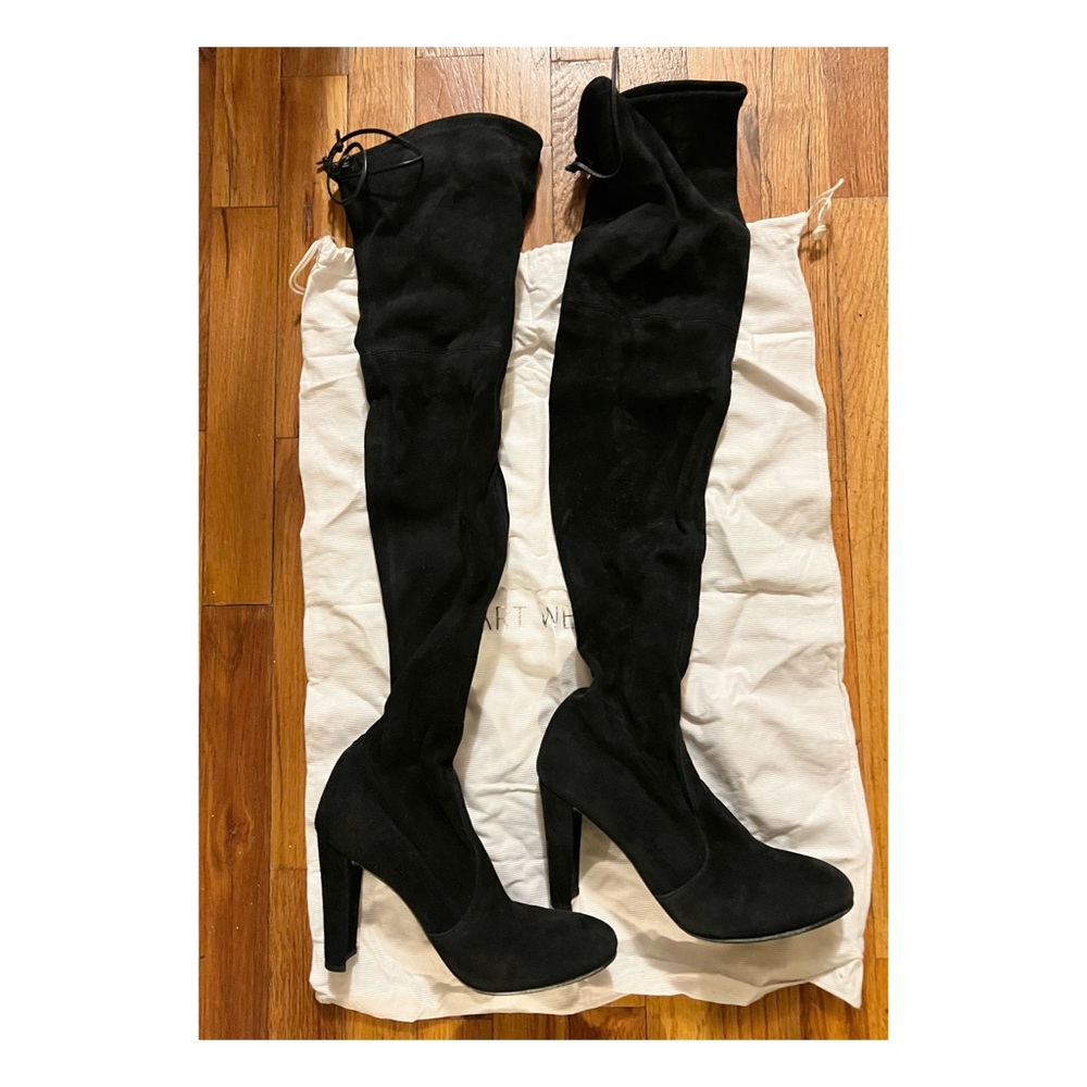 Stuart Weitzman Black suede Over-the-Knee Boots size 6.5 NWOT